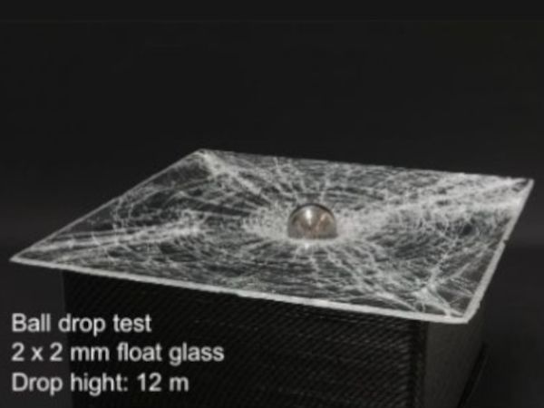 Development of laminated thin glass with defined strength and safe breakage behaviour